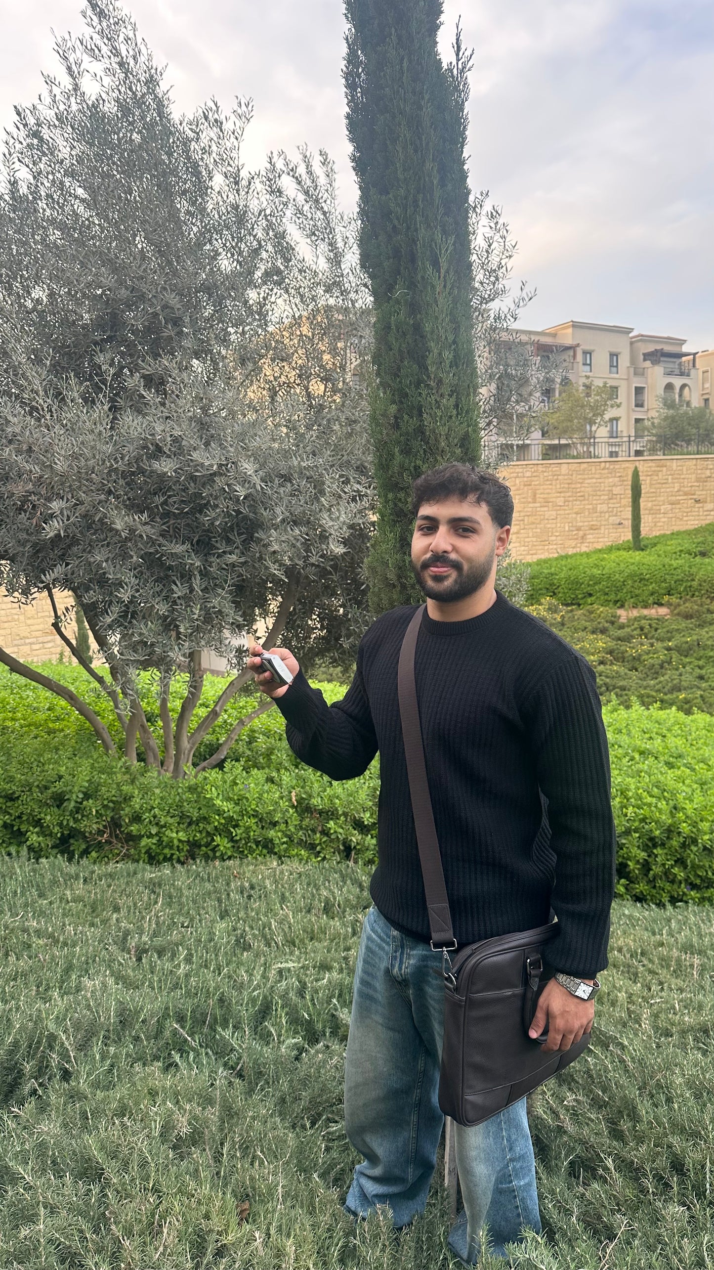 Black knitted sweater