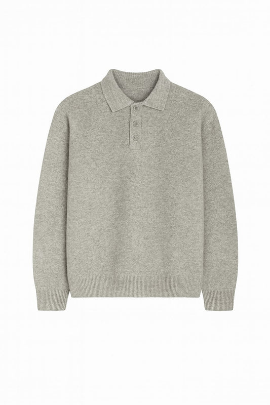 Men knitted polo sweater (Pre-Order)